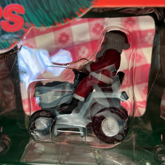 NWT Vintage 1995 90s Sears Craftsman Santa on Craftsman lawnmower ornament - Picture 6 of 8